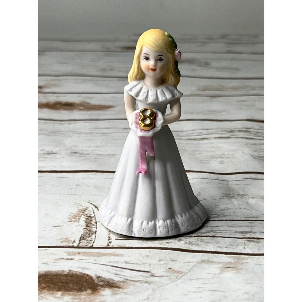 Enesco Growing Up Birthday‎ Girls Porcelain Figurines Lot of 4